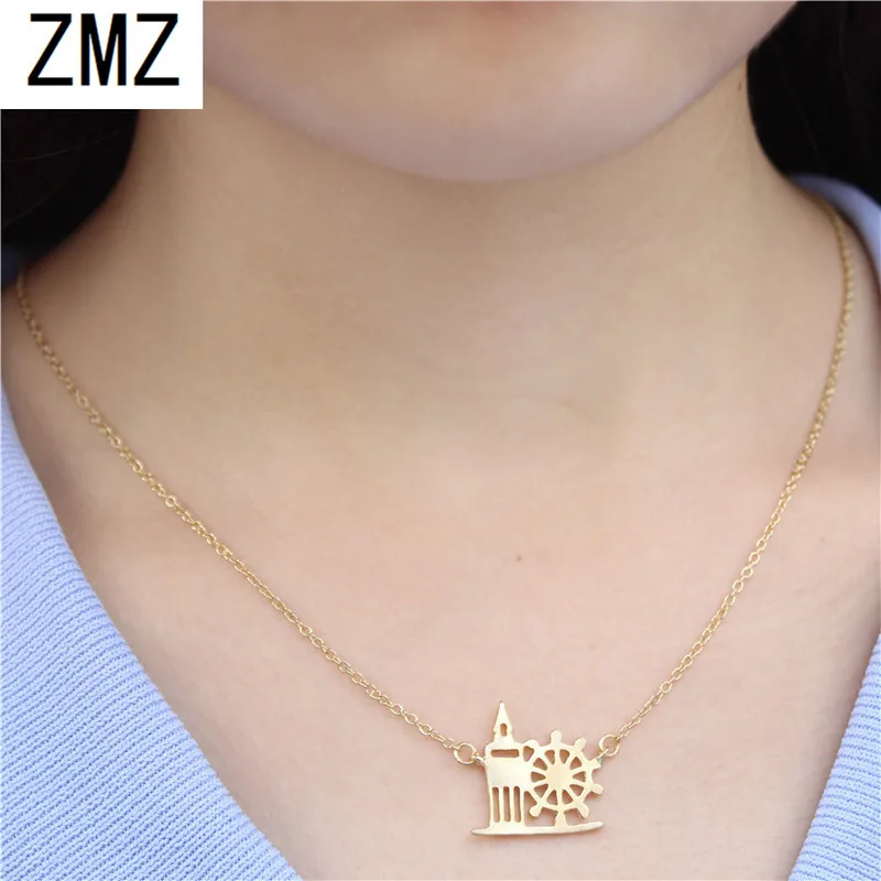 desierto Yo nitrógeno ZMZ Colgante de arquitectura europea para mujer, collar geométrico, Regalo  para mamá/novia, joyería de fiesta, 10 Uds., 2019|Collares colgantes| -  AliExpress