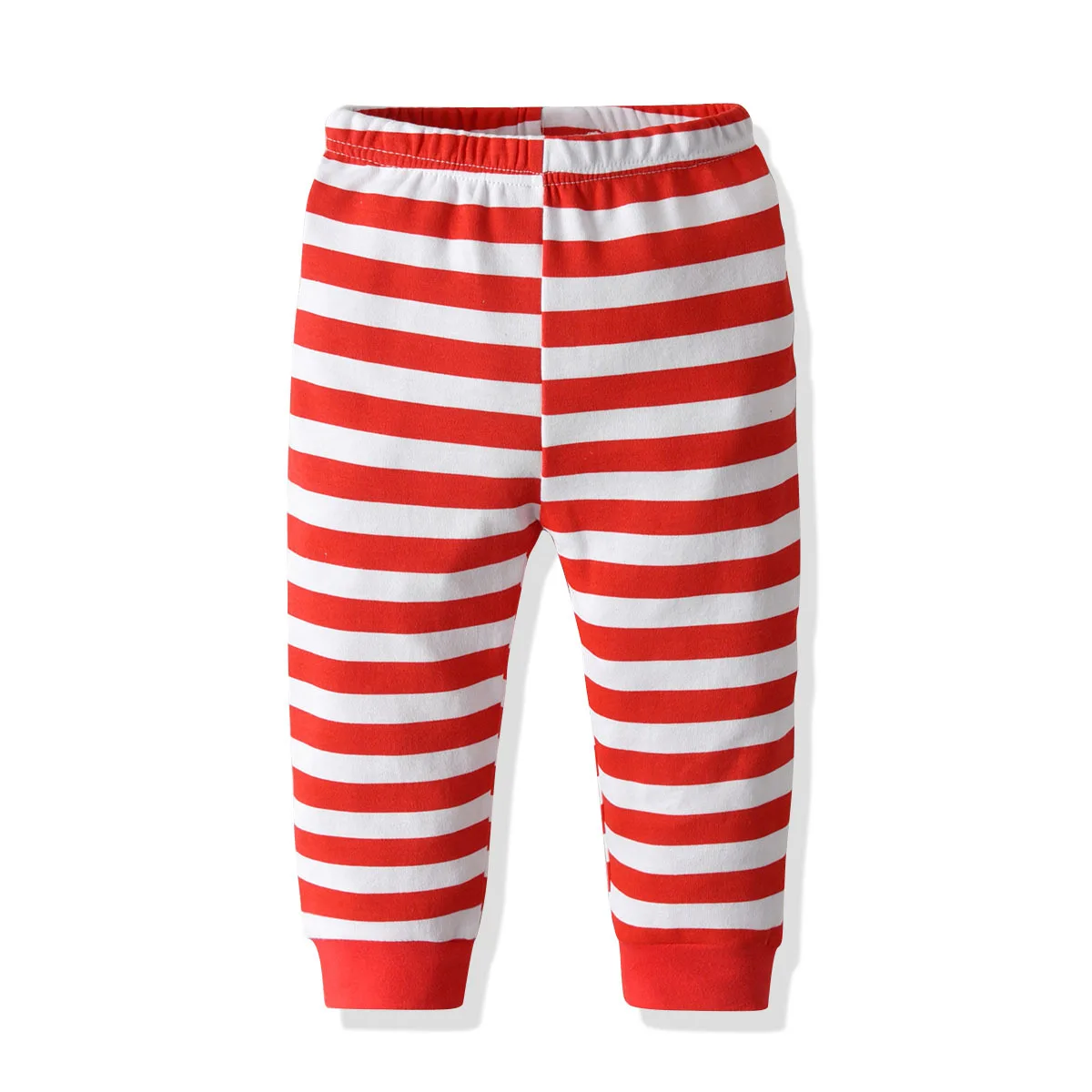 Funny Baby Home Wear Suit Boy Girls Christmas Pajamas Home Set Kids Cartoon Letter Sweaters Red Striped Pants 2Pcs Christmas Set