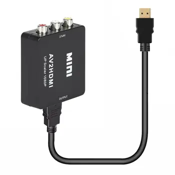 

1 Set Composite Av Cvbs 3Rca Rca To Hdmi Video Cable Converter 1080P Upscaling Hdmi Video Cable Converter