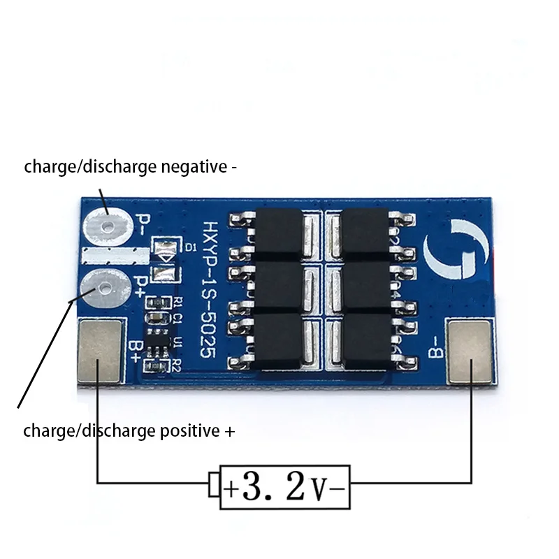 1S 3.2V 25A Lithium Iron Phosphate Battery Protection Board 1 Cell 3.6V anti-overcharge over-discharge protection module 3s 12v 18650 lithium battery protection board 11 1v 12 6v overcharge over discharge protect 8a 3 cell pack li ion bms pcm pcb