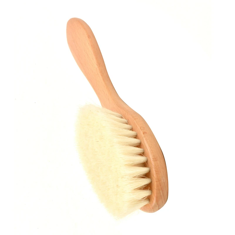 Качественная Деревянная Детская щетка для волос для новорожденных и детей ясельного возраста | Натуральная Мягкая козья щетина | идеально подходит для колыбели | идеальный ребенок регит