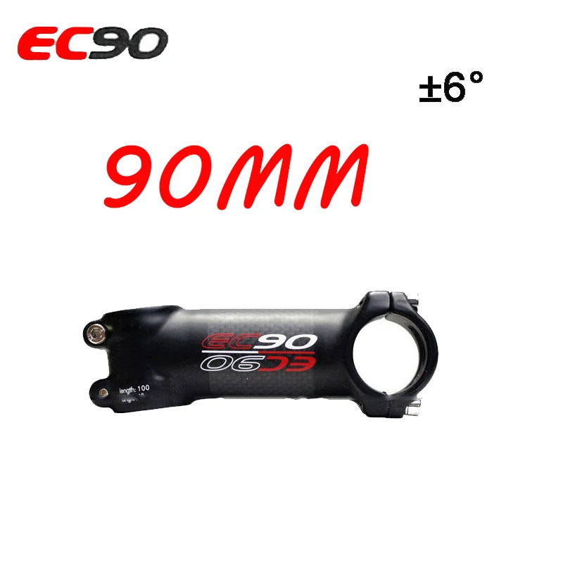 6 degrees-90mm EC90 31,8 мм 6/17 градусов ствол стержня 60/70/80/90/100/110/120 мм MTB велосипед Алюминий+ углеродное волокно, ультра легкие рулевой велосипедный вынос - Цвет: 6 degrees-90mm