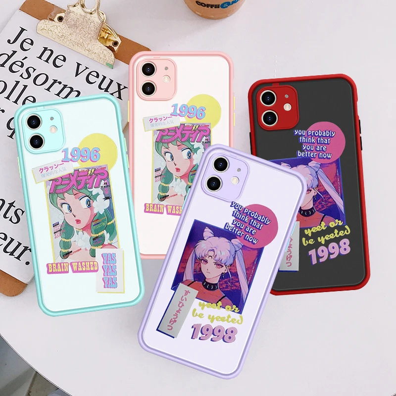 Роскошный чехол JAMULAR в японском аниме для iPhone 11 Pro 12 XS MAX XR 7 SE2020 X 8 Plus прозрачный