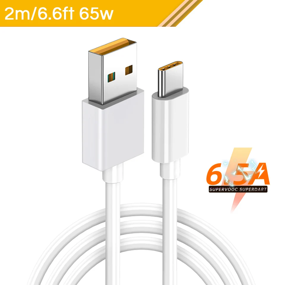 Super Fast Charge 6.5A Type C Cable with 65W SuperVOOC Technology