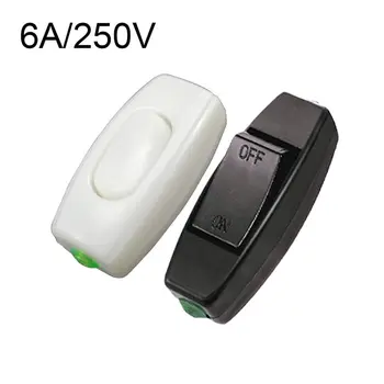 

6A 250V Rocker Switch Lnline ON/OFF Table Lamp Desk Light Control Switch Socket Electric Switch Electrical Parts Hot Sale