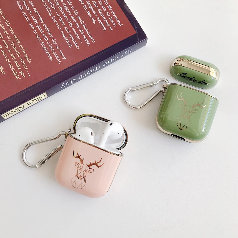 Чехол для гарнитуры в стиле лося Apple Airpods 1/2 с проводной зарядкой|Аксессуары