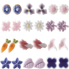 K083 BIGBING, ювелирные изделия, модный Подсолнух, клевер, снежинка, редиска, капуста, лист клена, листья, гриб, сделай сам, серьги-гвоздики из керамики