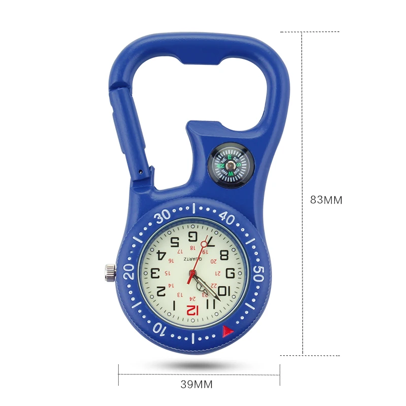 ALK Carabiner Clip Pocket Watch for Nurse Fob Hiking Climb Medical Sports Watches Vintage Clock Mountaineering Sports Equipment