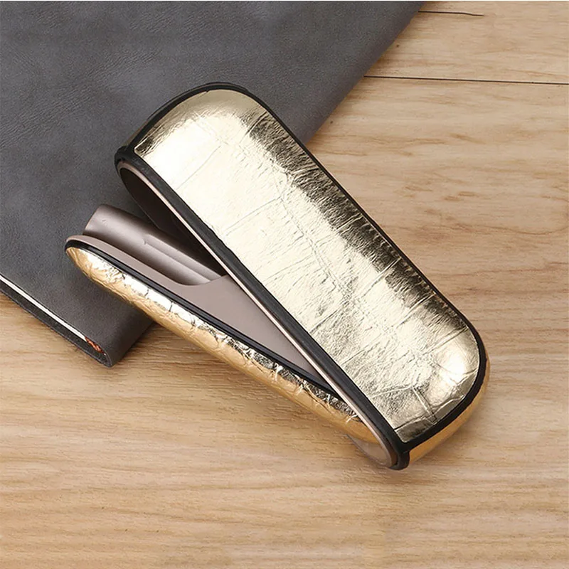 Шампанское JINXINGCHENG Полный Чехол для Iqos 3 кожаный чехол+ кожаный боковой Чехол для Iqos 3,0 аксессуары для Iqos3 сумка держатель чехол - Цвет: Шампанское