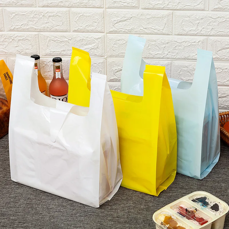 Пластиковые пакеты с ручкой для упаковки продуктов 50 шт. | Дом и сад