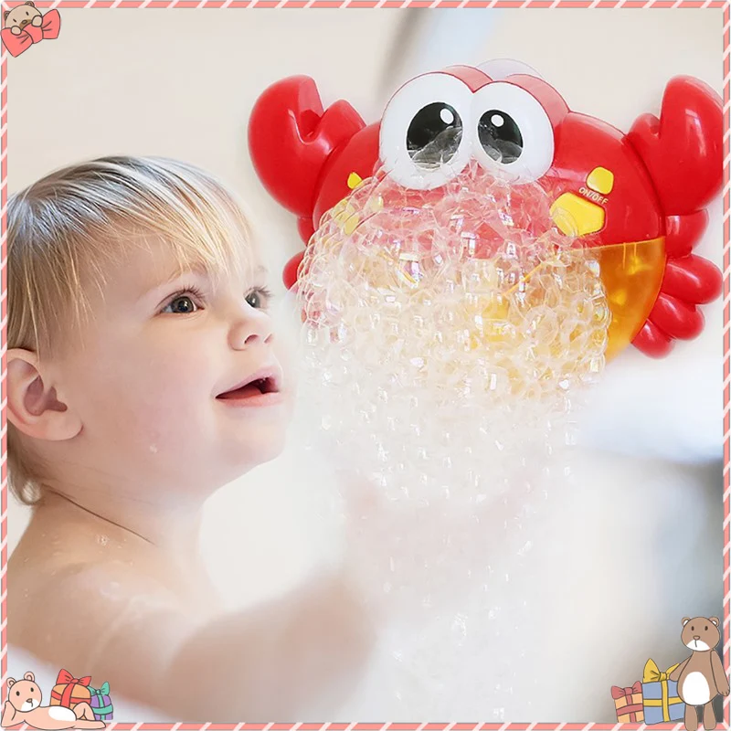 

Kids Bathing Swimming Toy Cute ABS 1 x Bubble Maker Baby Children Bubble Machine Big Crab Automatic Bubble Maker Music Bath Toy