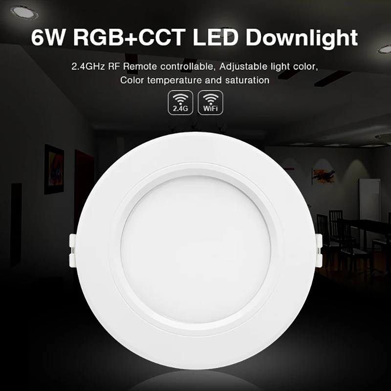 US $10.05 FUT068 6W LED Downlight AC100240V Dimmable RGBCCT Compatible FUT098FUT088FUT092FUT095FUT096B8B4T4B3T3B0