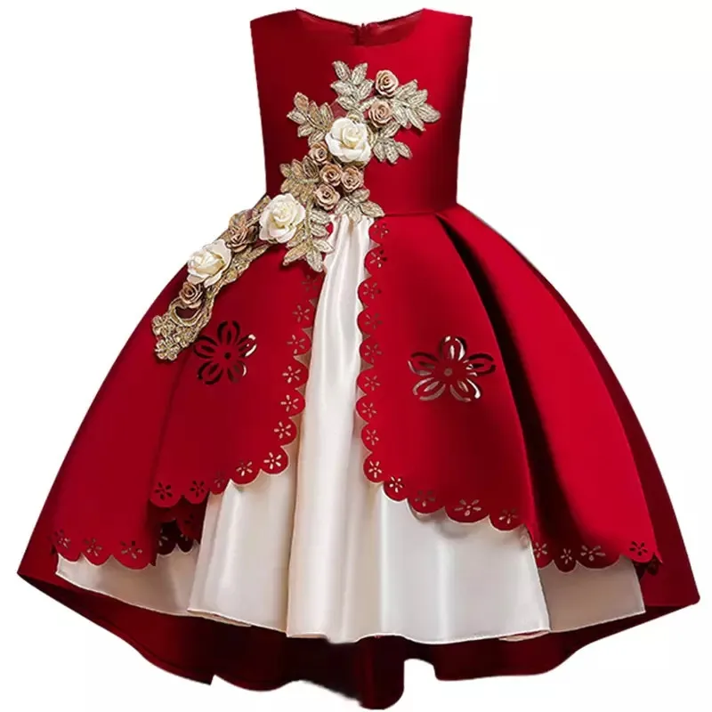 Платье с хлопковой подкладкой для маленьких девочек, платья для свадебных торжеств для девочек детское летнее платье принцессы детская одежда для девочек возраст от 2 до 10 лет