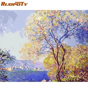 

RUOPOTY Frame Picture Classical Landscape Diy Painting By Numbers Acrylic Paint On Canvas Handpainted For Home Wall Art Decors