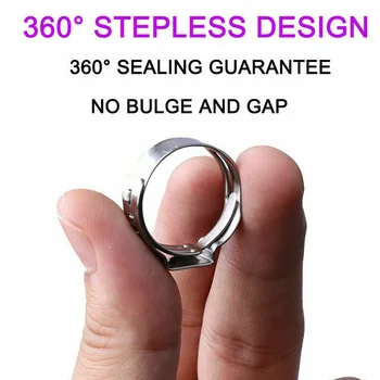

High Quality Material 140Pcs/Set Stainless Steel Single Ear Hose Clamp Clip Assorted Kit US Standard