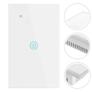 

1 Pc Smart Switch Durable Voice Control Remote Control Prime Smart Switch Wall Switch for Home