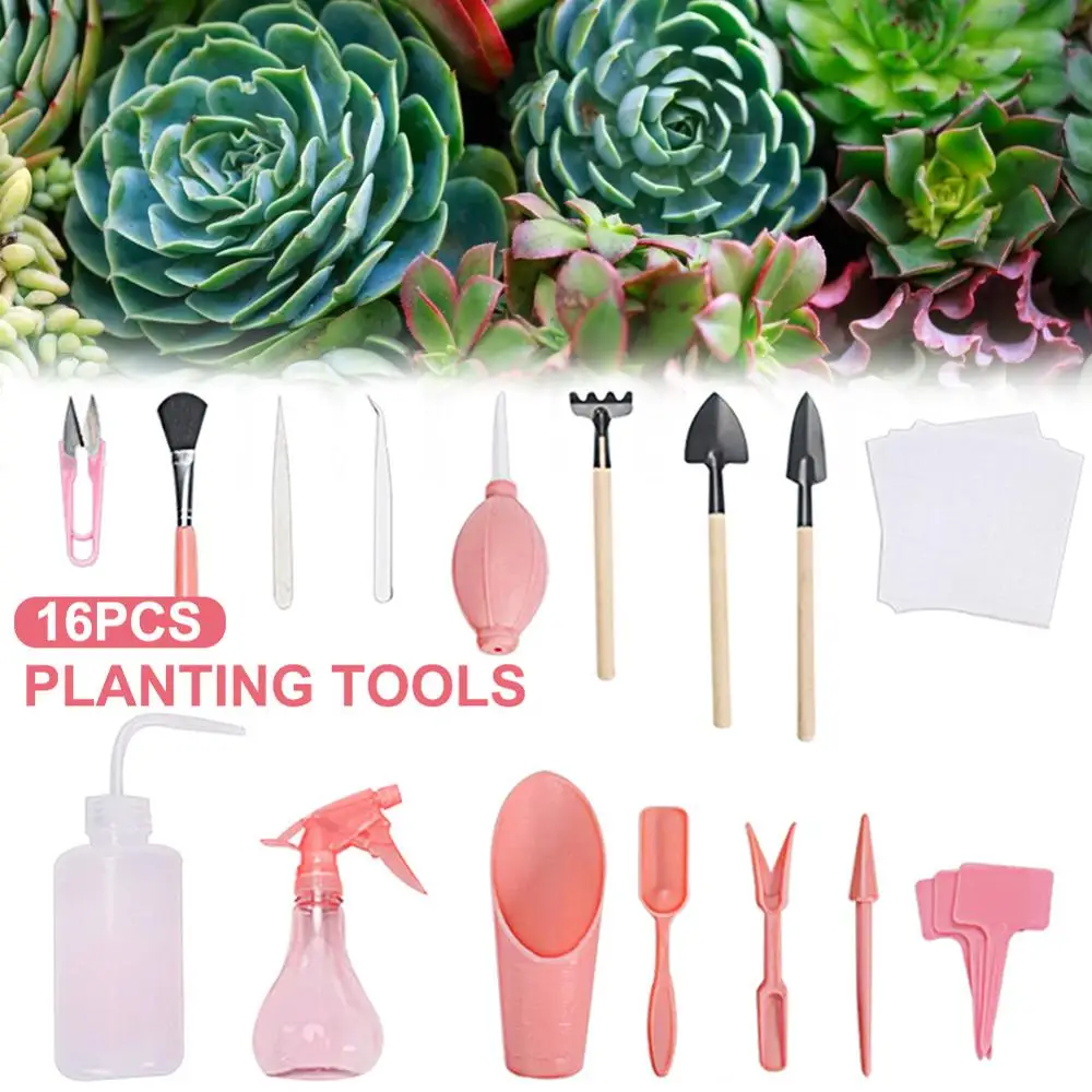 

16PCS Mini Succulent Planting Tool Set Flower Gardening Supplies