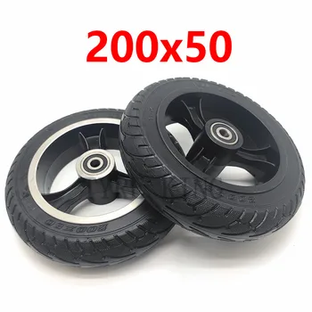 

8 Inch 200x50 Solid Tire Wheels 8x2 Non Inflatable Explosion-proof Solid Tyre Wheel with Metal Rim for Electric Scooter