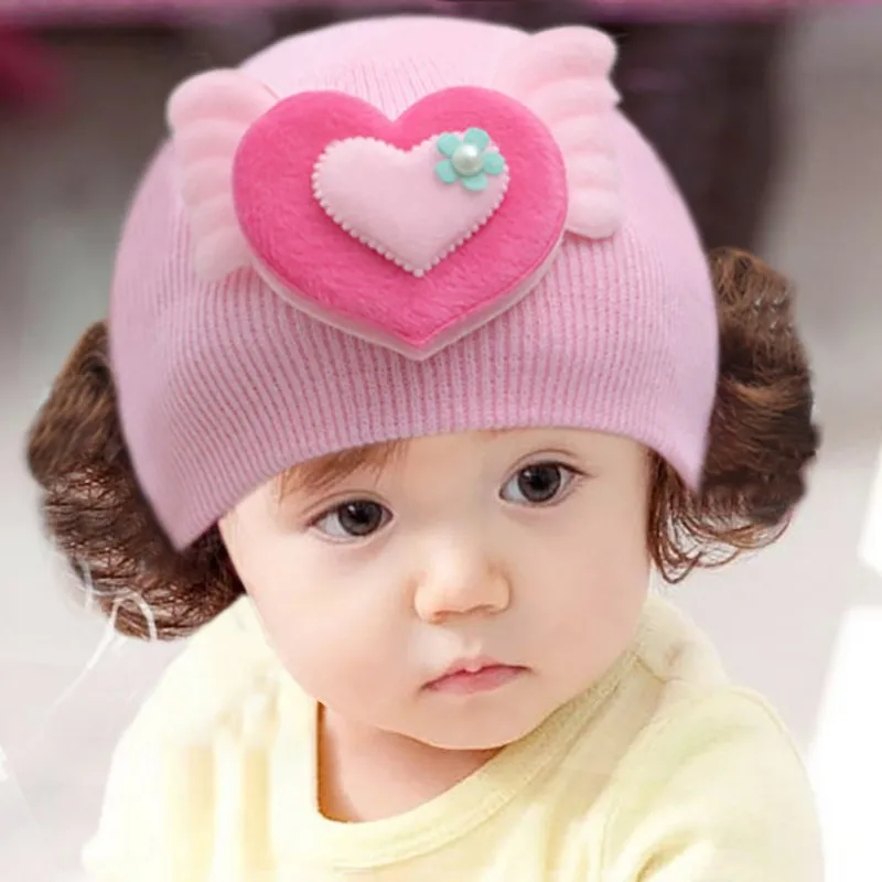 

Winter Toddler Kids Baby Girl Cute Hat Cartoon Rabbit Bowknot Wig Design Warm Cap Headwear