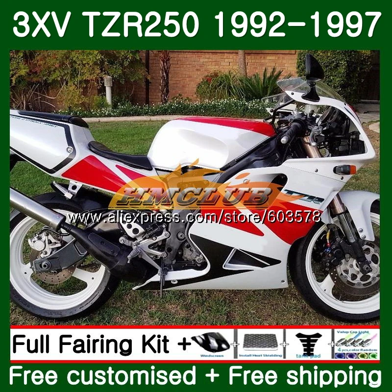 3XV для YAMAHA TZR-250 TZR250 1992 1993 1994 1995 1996 1997 красный, белый 122CL. 14 TZR250RR RR ТЗР 250 92 93 94 95 96 97 обтекатель - Цвет: No. 1