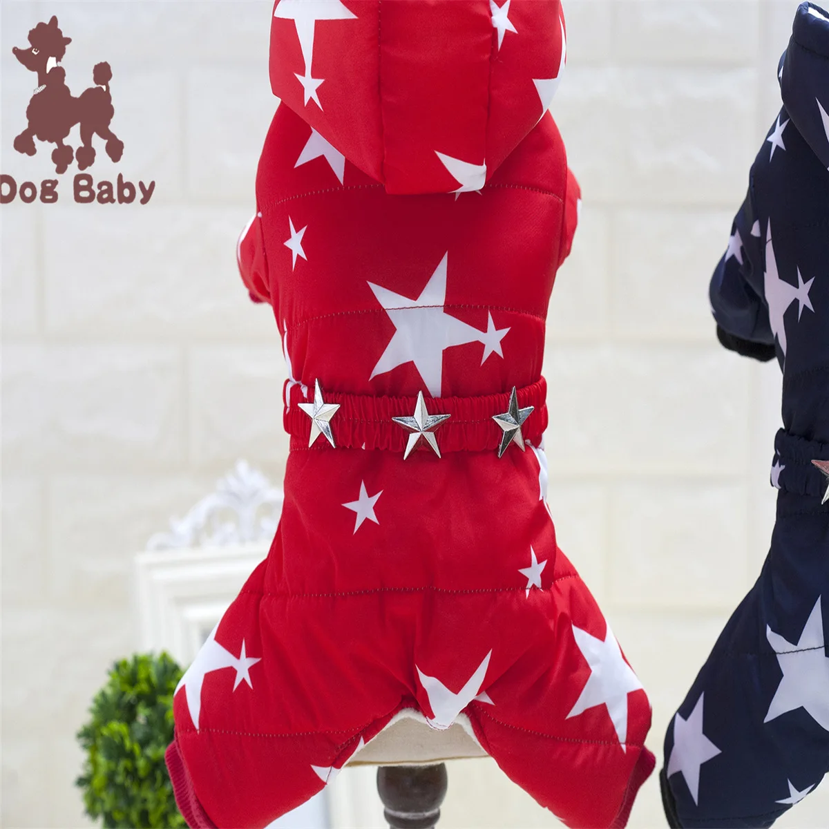 Dogbaby для домашних животных одежда, изготовленная одежда для домашних животных, одежда осень и Новинка зимы Стиль толстые звезды четыре ноги одежда на Хлопчатобумажной Подкладке