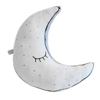 

Moon Shape Luminous Doll Pillow Children Room Decoration Cushion Baby Kids Comfort Pillows F3ME