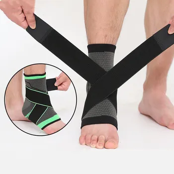 1 Pc 3D Wave Enkel Protector Anti Verstuiking Basketbal Voetbal Sport Compressie Running Enkel Ondersteuning Brace Strap Elastische Bandage