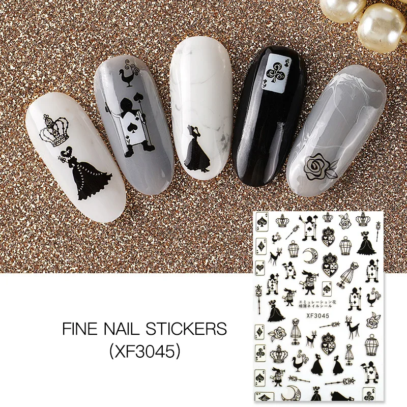 Наклейки для ногтей на ногти с цветущим цветком милые декоративные наклейки