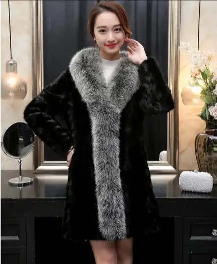 Vetement Winter Women's Faux Fur Jacket Artificial Fur Overcoat Furry Coat Femme Plus Size Furry Fake Fur Outwear Z331