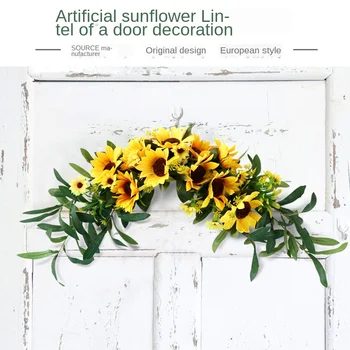 

Artificial Flowers Lintel European Sunflower Festival Wall-Mounted Mirror Flower Wedding Home Floral