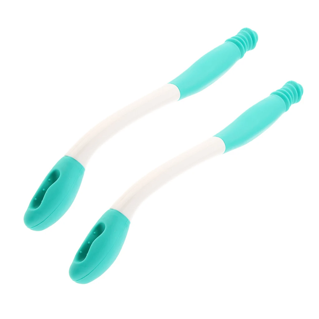 2pcs Anti-Slip Long Handle Reach Elderly Wiper Disabled & Handicapped Toilet Paper Wiping Aid Self Wipe Tool Patient Helper