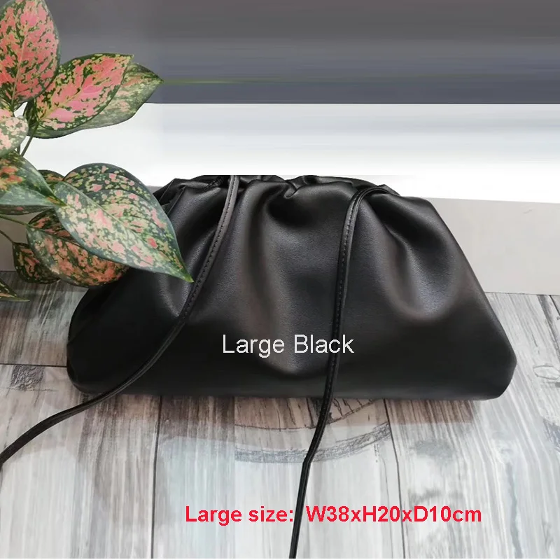 Black large Сумка из искусственной кожи, большая сумка, роскошные сумки, женские сумки, дизайнерская сумка-клатч на каждый день, сумка-клатч с принтом «Облако пельменей», женские кошельки и сумочки - Цвет: Black large
