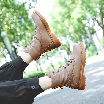 

Winter 2020 Women's Boots All-match Thick-soled Warm Lace Snow Boots Casual Solid Color Snow Boots Women Booties Woman