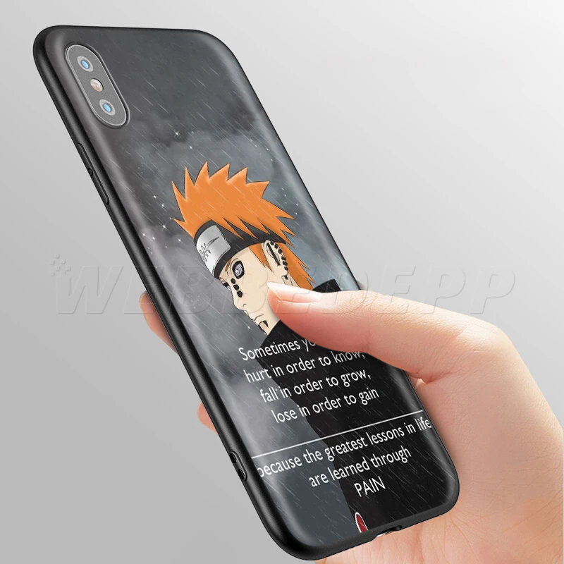 Чехол Webbedepp Naruto Pain для Apple iPhone 11 Pro XS Max XR X 8 7 6 6S Plus 5 5S SE