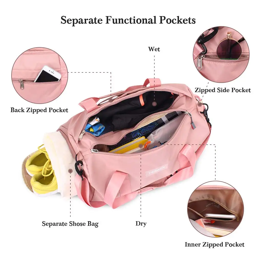 Sports Gym Bag Travel Fitness Bags Waterproof Large Yoga Bag Shoulder Carry On Handbag Traveling Swimming Bag for Men Women