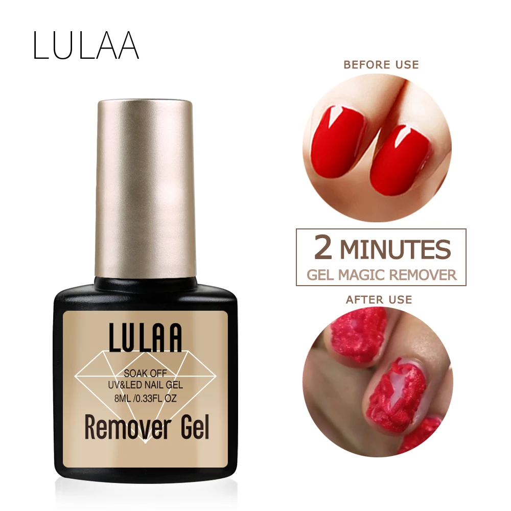 Lulaa Профессиональный гель для ногтей/Средство для снятия лака для удаления магии здоровый быстро в течение 2-3 минут Отмачивание от удаления праймер для ногтей лак