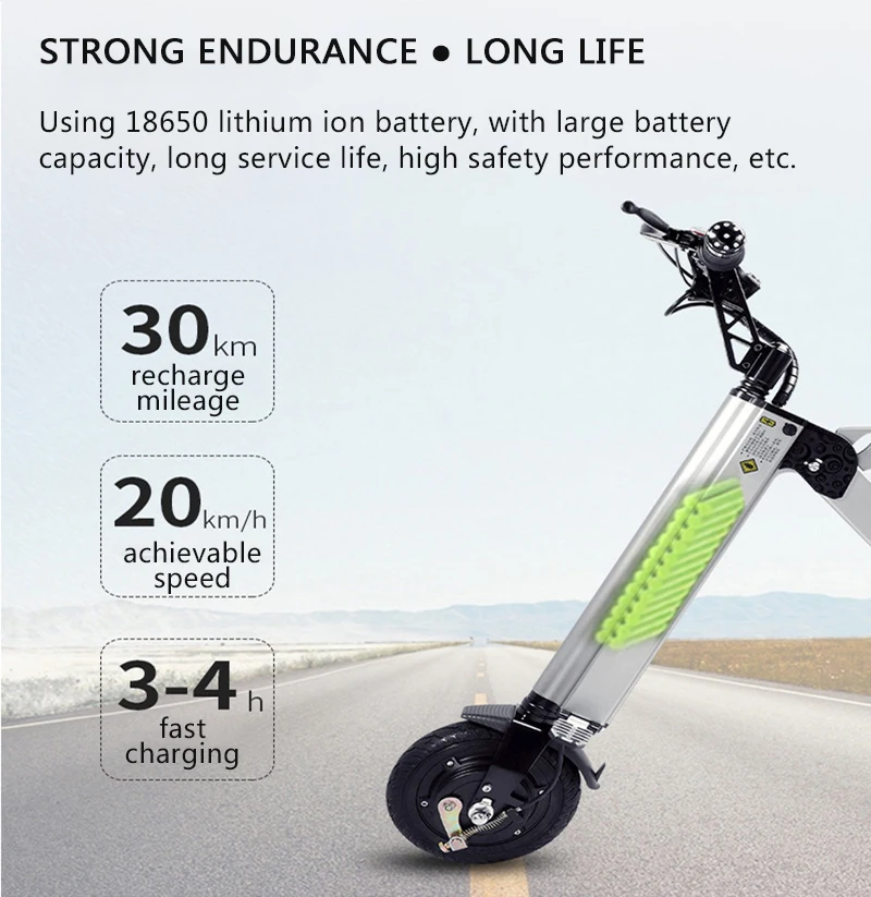 K7S Simple Shape Mini E-Bike Three-wheel Foldable Electric Scooter For Adult Intelligent Electric Bike Bicycle 250W 36V 7.8Ah
