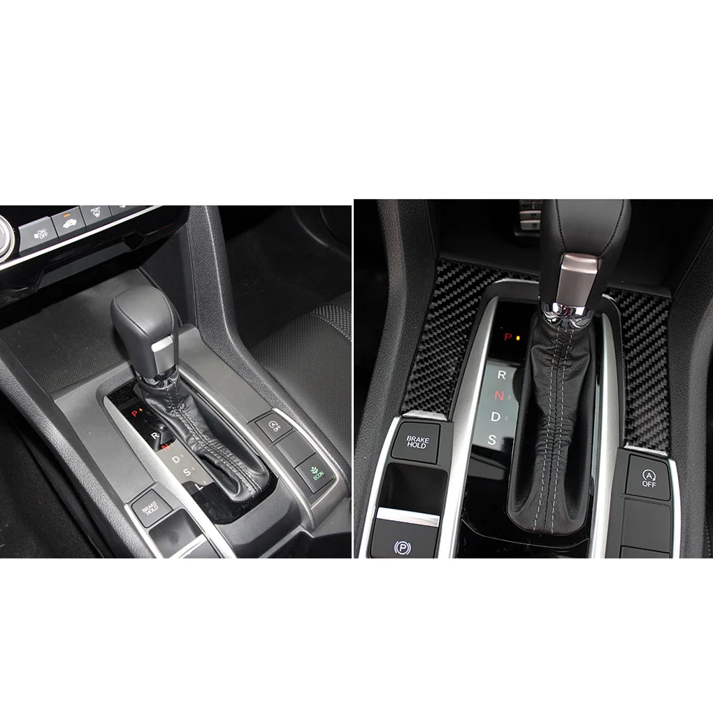 Замена для Honda Civic 10th Gen- автомобильная коробка переключения передач рамка Крышка отделка из углеродного волокна декор