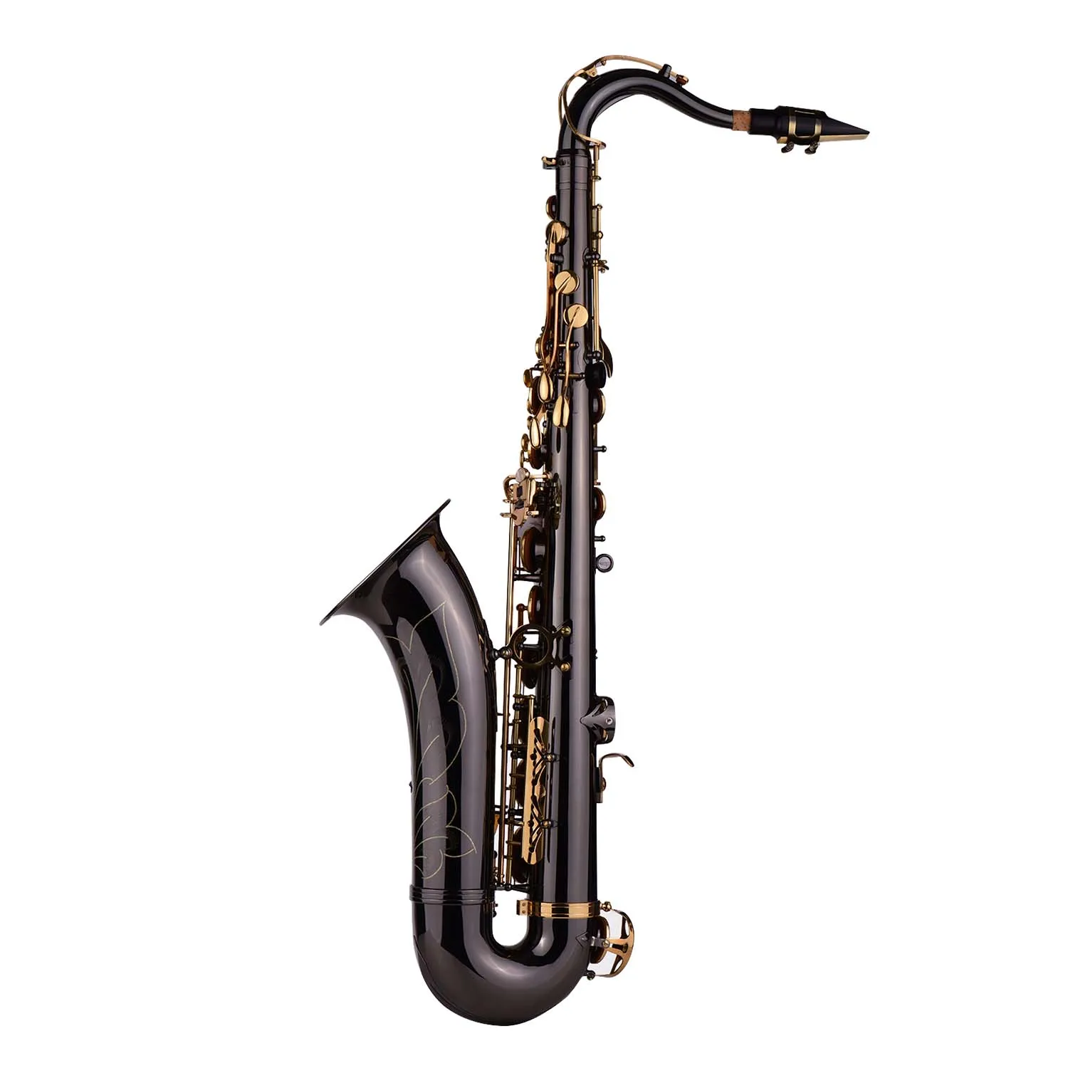 Muslady Bb тенор-саксофон латунный корпус черный никелированный золотой ключ духовой инструмент с чехол для переноски перчатки