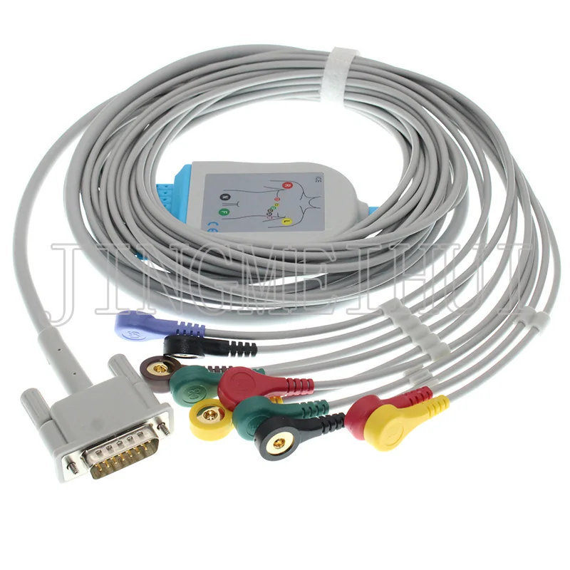Compatible PHILIPS(HP) M1770A M1771A M1772A ECG EKG Lead cable 3.0DIN/4.0Banana/Snap/Clip/Animal Vet Alligator clip leadwire