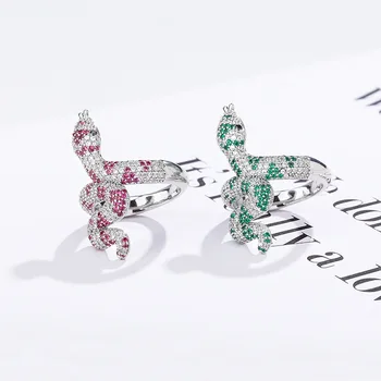 

Zciti New Snake Ring High Quality Iced Out Charm Cubic Zirconia Fashion Men's Ring Hip hop RING Rock Jewelry For Women Men Gifts