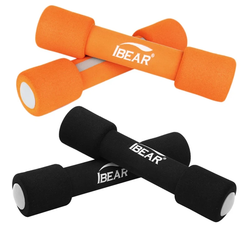 Halteres 2 x halteres dos halteres do equipamento dos esportes da aptidão do gym de ibear para a aptidão, aerob rosa do levantamento de peso do vinil 0.5 kg