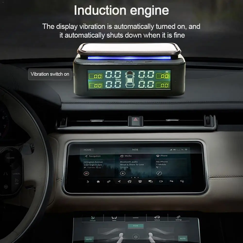 Солнечная система сигнализации давления в шинах внешняя система TPMS для безопасности автомобильных шин Датчик давления для шин оповещение о температуре