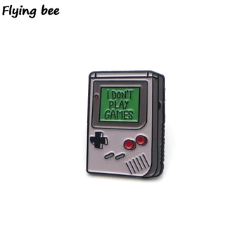

20pcs/lot Flyingbee Game machine Play Game Enamel Pin For Clothes Bags Backpack badge Personality Brooch Shirt Lapel Pins X0192