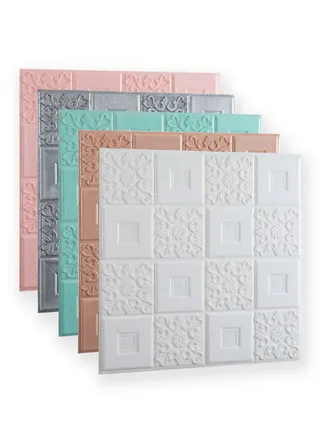 

[TB04]Waterproof self-adhesive 3d solid wall stickers ceiling ceiling decoration background wall soft package wallpaper foam bri