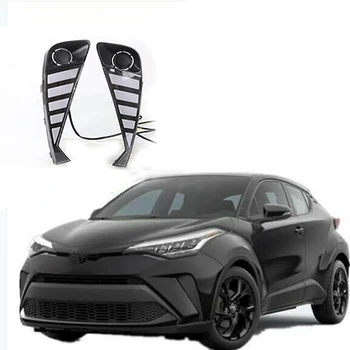 

FS-Car LED DRL Headlight Turning Yellow Signal Fog Lamps Daytime Running Light Auto Daylights for Toyota C-HR CHR 2020 2021