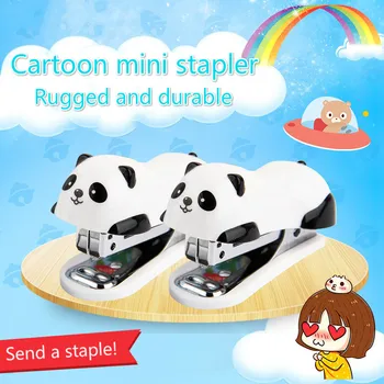 

1 Pcs Mini Cute Panda Stapler Set Cartoon Office School Supplies Stationery Paper Clip Binding Binder
