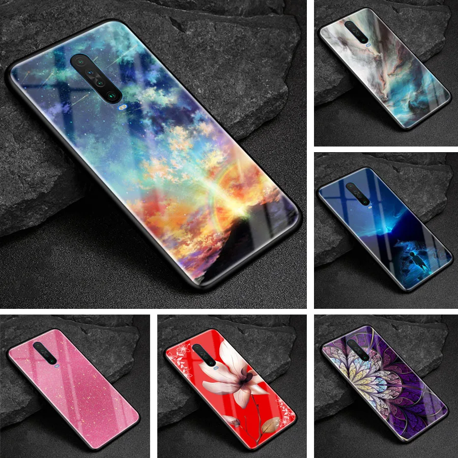 Для Xiaomi Redmi K30 чехол PC Пластиковый стеклянный чехол для телефона черный ТПУ бампер чехол для Xiaomi Redmi K30 чехол Redmi K30 K 30 Pro 5G