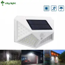 1000lm солнечный датчик движения садовый светильник наружные Настенные светильники Солнечный свет IP65 Водонепроницаемый длинный срок службы батареи энергосберегающее освещение