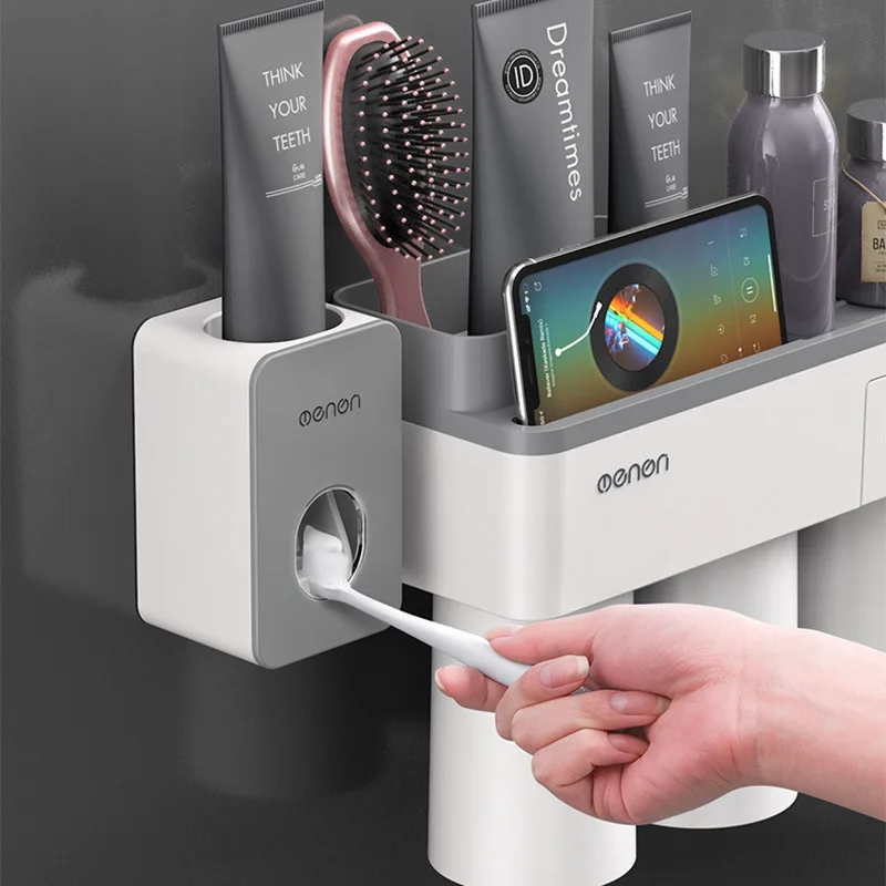 

Mouthwash Cup Set Toothbrush Holder Magnetic Brushing Cup Holder Toothbrush Box Couple Toothbrush Cup Toothpaste Squeezer